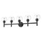 Z-Lite Sutton Vanity, 5-Light, 39.5 In.W x 7 In.L x 10.25 In.H, Matte Black/Clear 7502-5V-MB - alternate 7